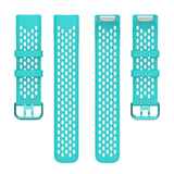 For-Fitbit-Charge-6-Solid-Color-Breathable-Sports-Silicone-Watch-Band(Teal-Green)