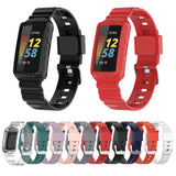 For-Fitbit-Charge-4-Silicone-One-Body-Armor-Watch-Band(Black)