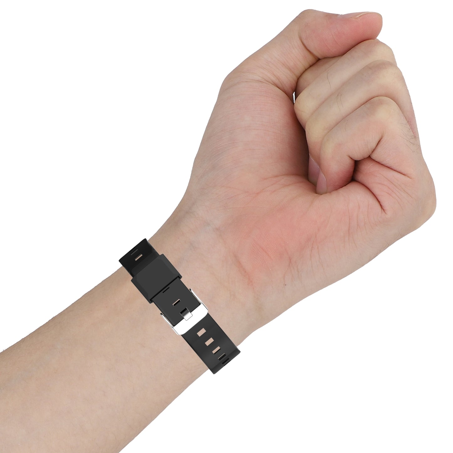 For-Fitbit-Charge-4-Silicone-One-Body-Armor-Watch-Band(Black)