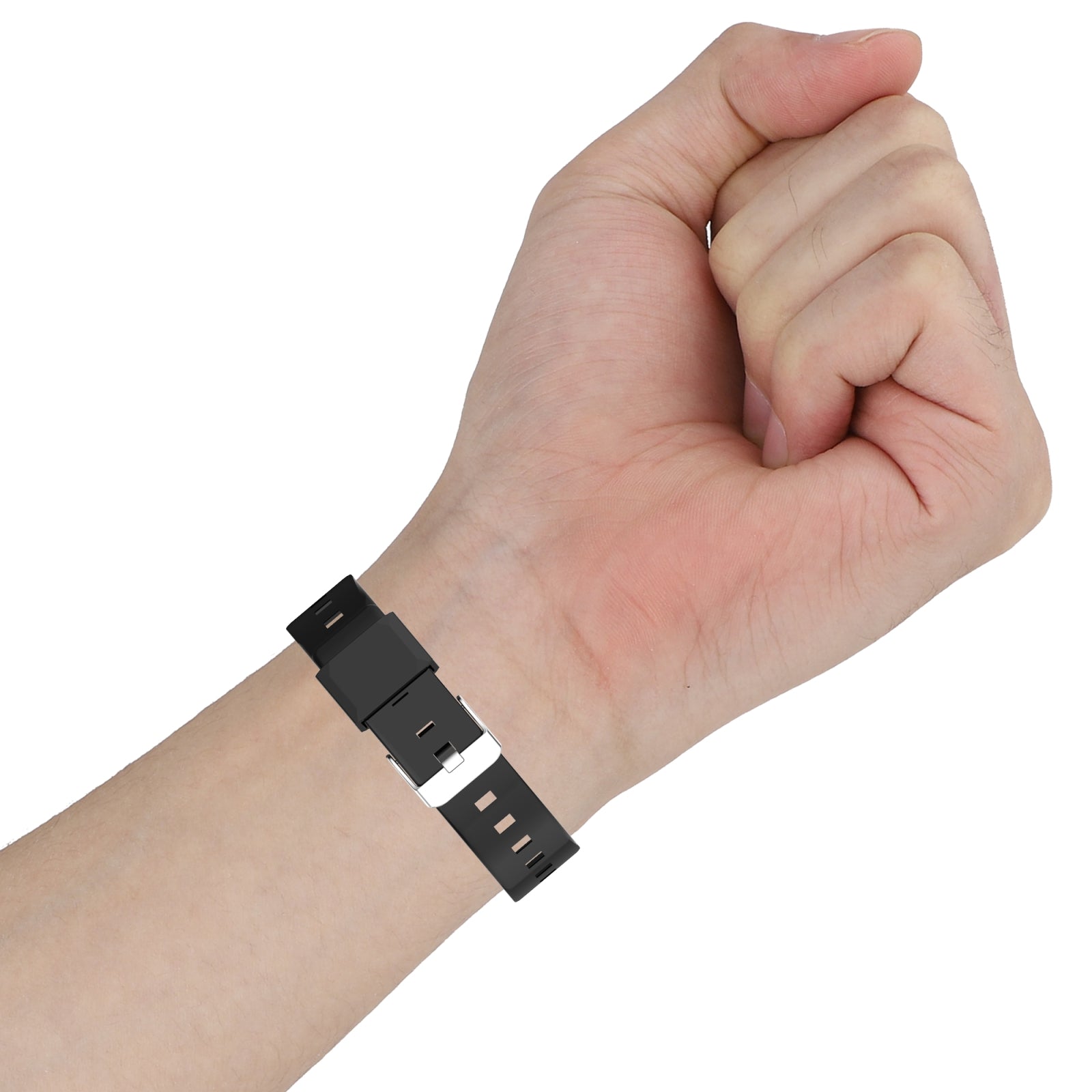 For-Fitbit-Charge-4-Silicone-One-Body-Armor-Watch-Band(Black)