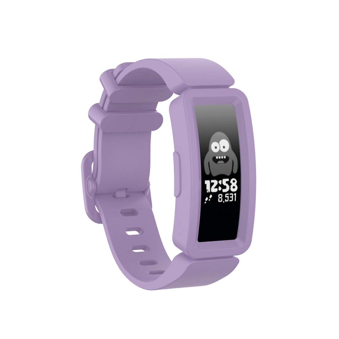 For-Fitbit-Inspire-HR-/-Ace-2-Silicone-Smart-Watch-Watch-Band(Light-Purple)