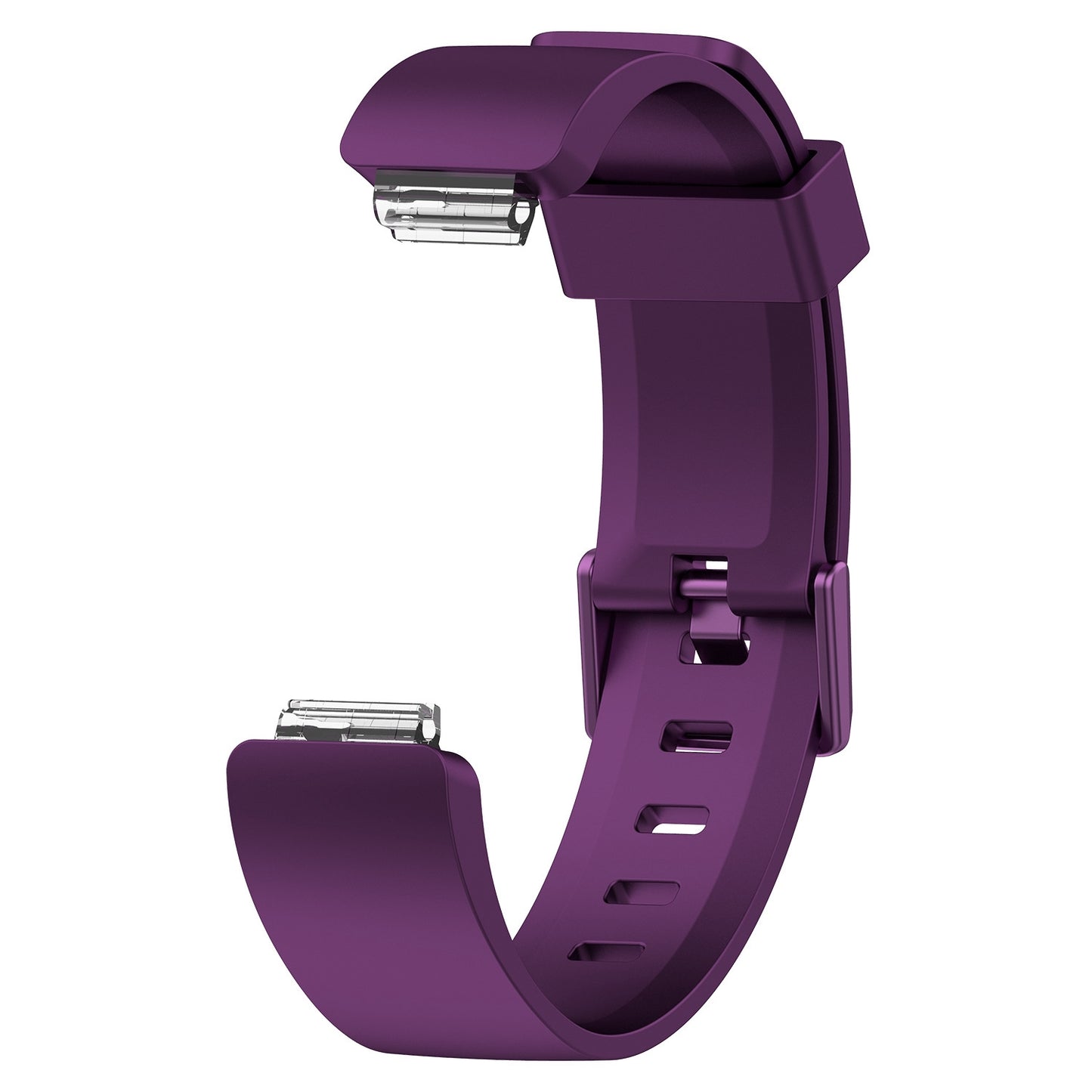 For-Fitbit-Inspire-/-Inspire-HR-Glossy-Surface-Silicone-Watch-Band,-Size:S(Dark-Purple)