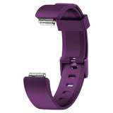 For-Fitbit-Inspire-/-Inspire-HR-Glossy-Surface-Silicone-Watch-Band,-Size:S(Dark-Purple)