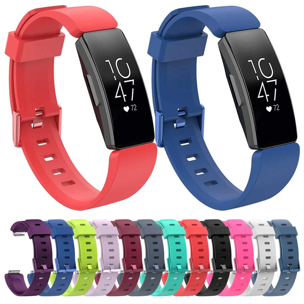 For-Fitbit-Inspire-/-Inspire-HR-Glossy-Surface-Silicone-Watch-Band,-Size:S(Dark-Purple)
