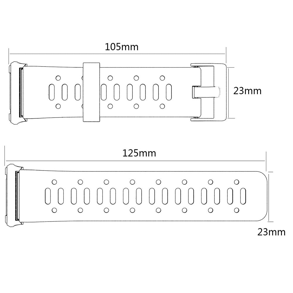 For-Fitbit-Ionic-Two-tone-Silicone-Watch-Band-with-Buckle-&-Connector(Dark-Blue-+-White)