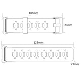 For-Fitbit-Ionic-Two-tone-Silicone-Watch-Band-with-Buckle-&-Connector(Dark-Blue-+-White)