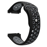 For-Fitbit-Ionic-Breathable-Two-tone-Silicone-Watch-Band(Black-Grey)