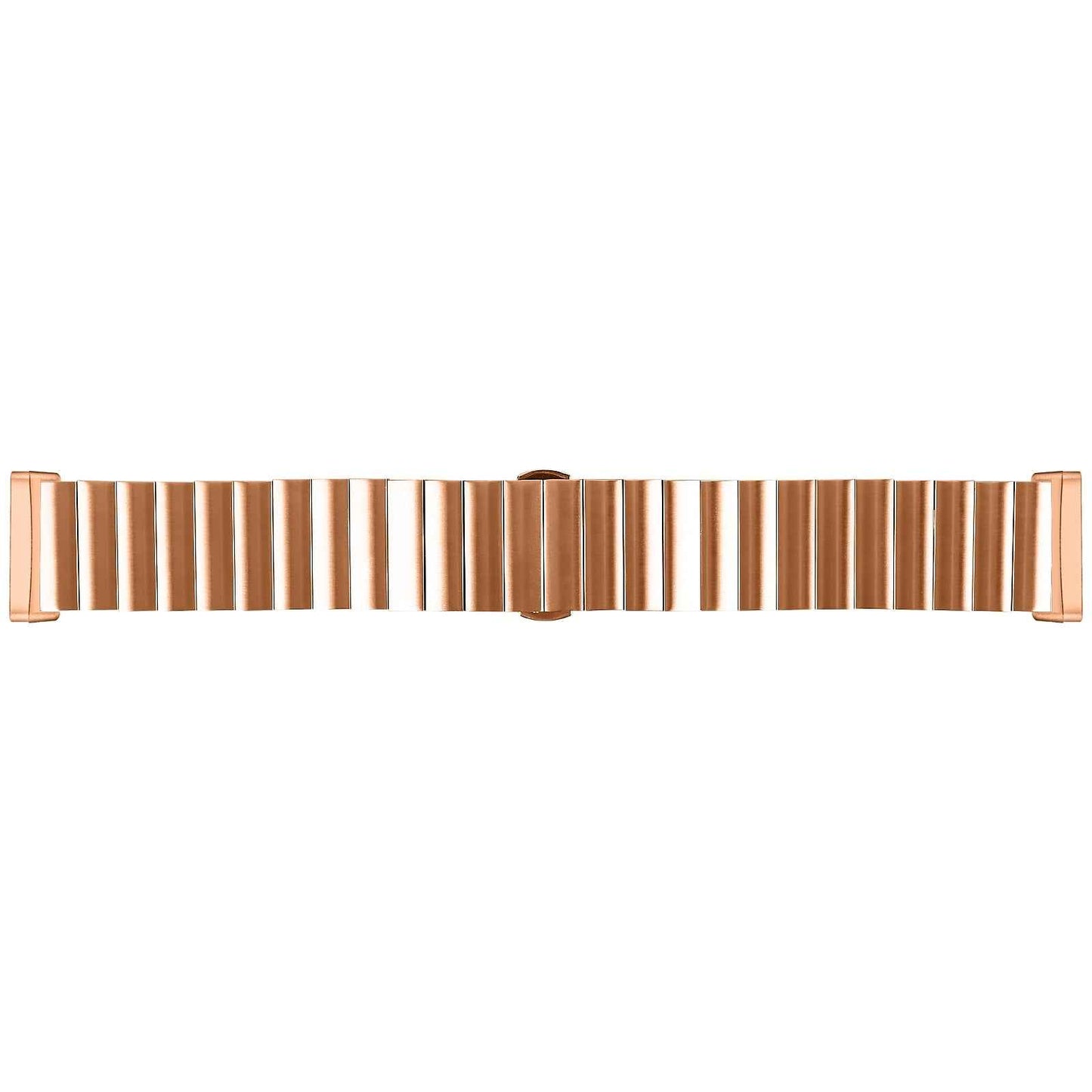 For-Fitbit-Versa-4-/-Sense-2-Universal-Butterfly-Buckle-Metal-Watch-Band(Rose-Gold)