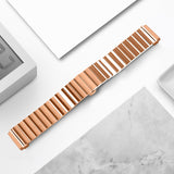 For-Fitbit-Versa-4-/-Sense-2-Universal-Butterfly-Buckle-Metal-Watch-Band(Rose-Gold)
