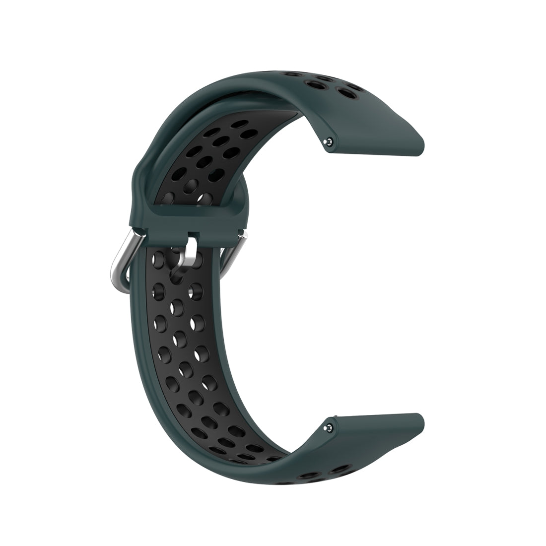 For-Fitbit-Versa-2-/-Versa-/-Versa-Lite-/-Blaze-23mm-Sports-Two-Colors-Silicone-Replacement-Strap-Watchband(Olive-Green-Black)