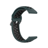 For-Fitbit-Versa-2-/-Versa-/-Versa-Lite-/-Blaze-23mm-Sports-Two-Colors-Silicone-Replacement-Strap-Watchband(Olive-Green-Black)