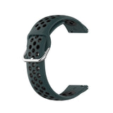 For-Fitbit-Versa-2-/-Versa-/-Versa-Lite-/-Blaze-23mm-Sports-Two-Colors-Silicone-Replacement-Strap-Watchband(Olive-Green-Black)