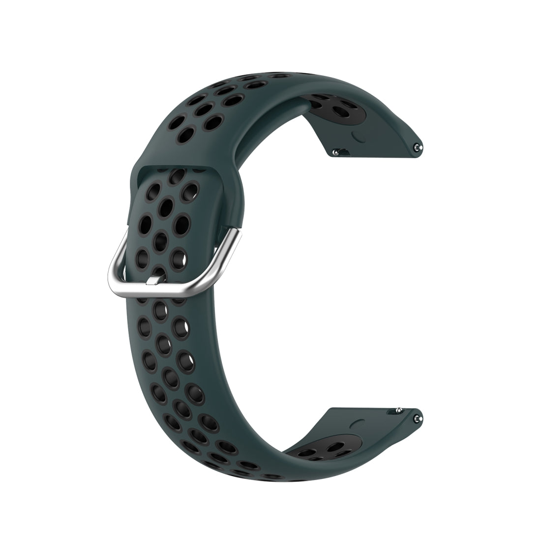 For-Fitbit-Versa-2-/-Versa-/-Versa-Lite-/-Blaze-23mm-Sports-Two-Colors-Silicone-Replacement-Strap-Watchband(Olive-Green-Black)