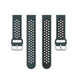 For-Fitbit-Versa-2-/-Versa-/-Versa-Lite-/-Blaze-23mm-Sports-Two-Colors-Silicone-Replacement-Strap-Watchband(Olive-Green-Black)