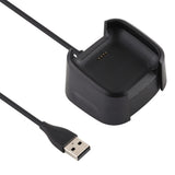 For-Fitbit-Versa-2-Charger-Charging-Dock-Base-Stand-Holder-with-1m-Charging-Cable(Black)