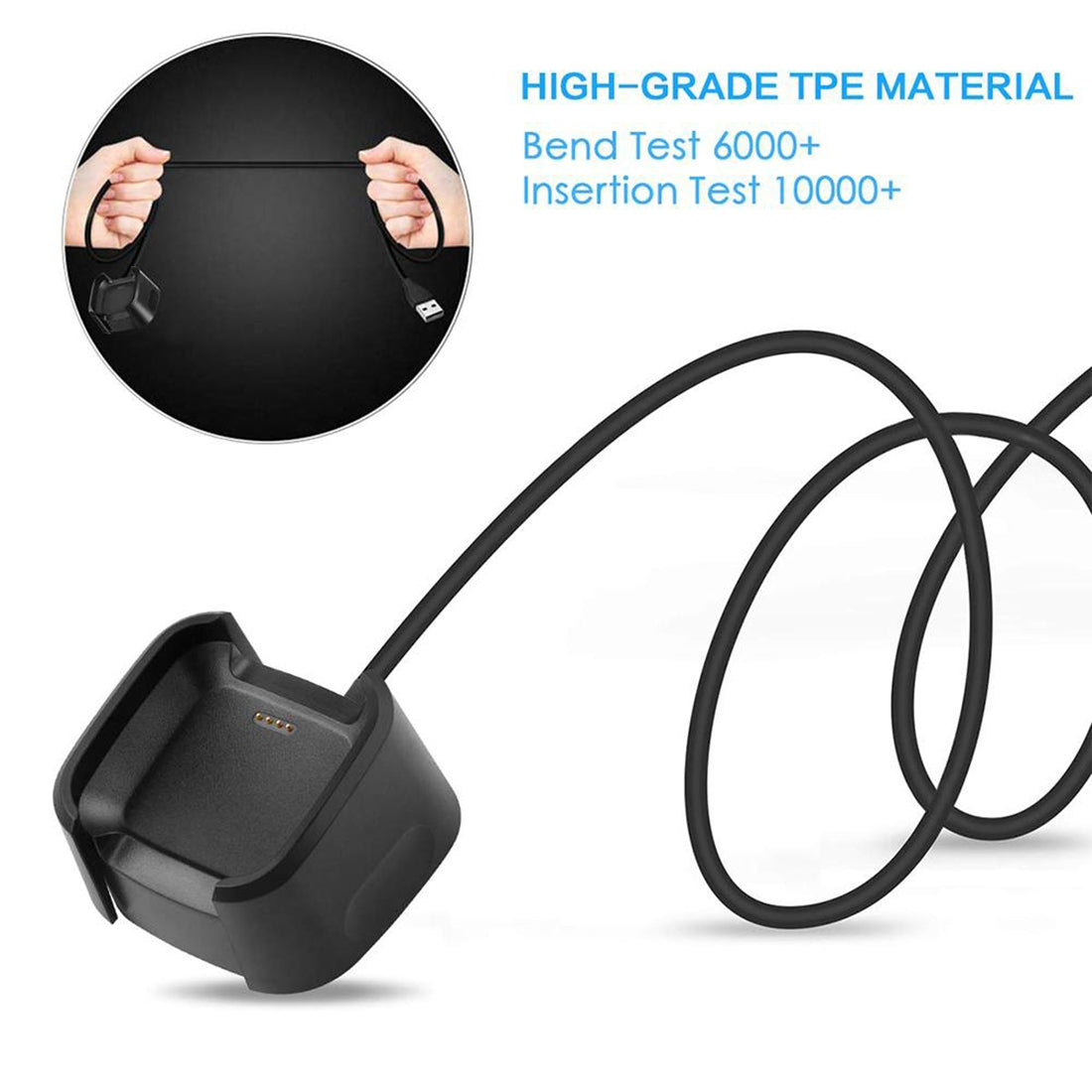 For-Fitbit-Versa-2-Charger-Charging-Dock-Base-Stand-Holder-with-1m-Charging-Cable(Black)