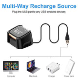 For-Fitbit-Versa-2-Charger-Charging-Dock-Base-Stand-Holder-with-1m-Charging-Cable(Black)