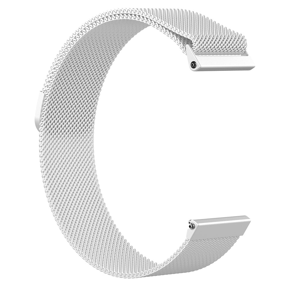 For-Fitbit-Versa-Milanese-Watch-Band,-Size:L(Silver)