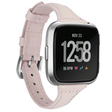 For-Fitbit-Versa-2-Smart-Watch-Leather-Watch-Band,-Shrink-Version(Pink)