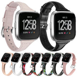 For-Fitbit-Versa-2-Smart-Watch-Leather-Watch-Band,-Shrink-Version(Pink)