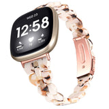 For-Fitbit-Versa-4-/-Sense-2-Universal-Rhombus-Resin-Watch-Band(Nougat)