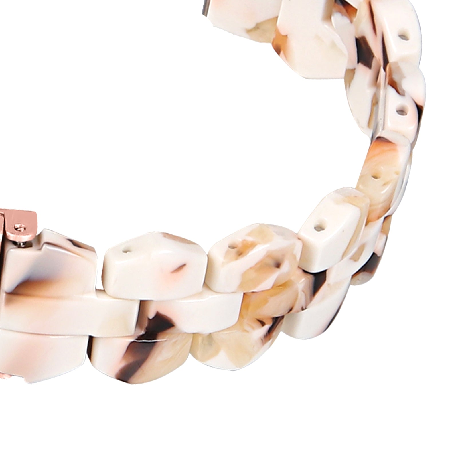 For-Fitbit-Versa-4-/-Sense-2-Universal-Rhombus-Resin-Watch-Band(Nougat)
