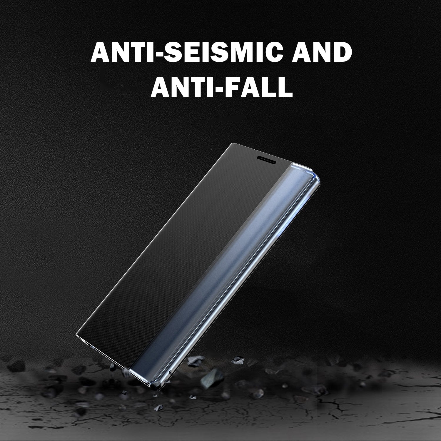 For-Galaxy-Note-10-Plus-Plain-Texture-Cloth-Attraction-Flip-Holder-Leather-Phone-Case(Silver)