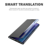 For-Galaxy-Note-10-Plus-Plain-Texture-Cloth-Attraction-Flip-Holder-Leather-Phone-Case(Black)