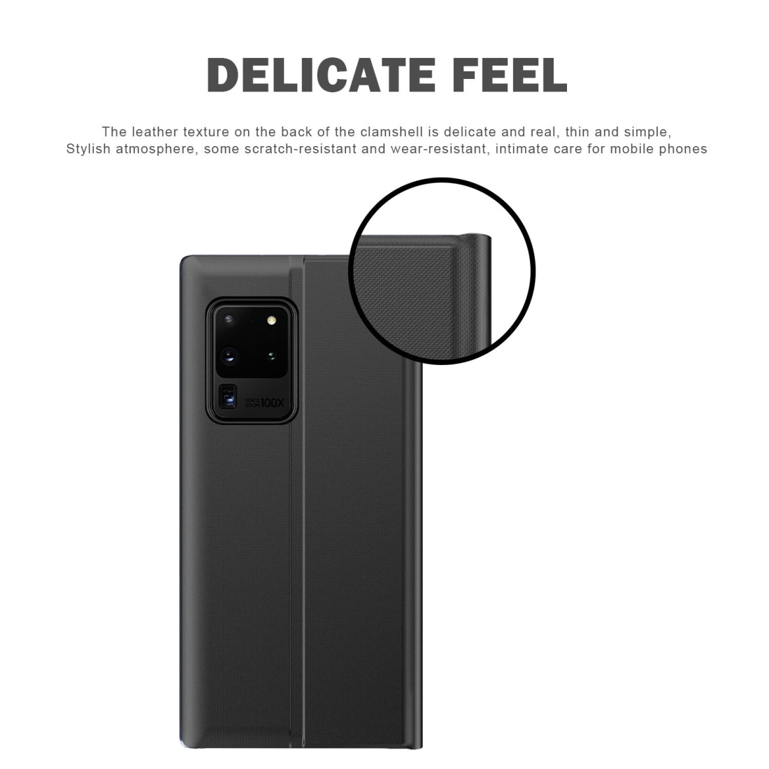 For-Galaxy-S20-Plus-Side-Display-Magnetic-Horizontal-Flip-Plain-Texture-Cloth-+-PC-Case-with-Holder-&-Sleep-/-Wake-up-Function(Silver)