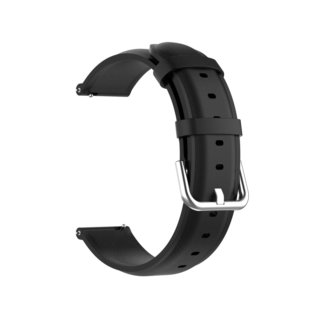 For-Galaxy-Watch-Active3-/-Galaxy-Watch-3-41mm-20mm-Universal-Leather-Watch-Band(Black)