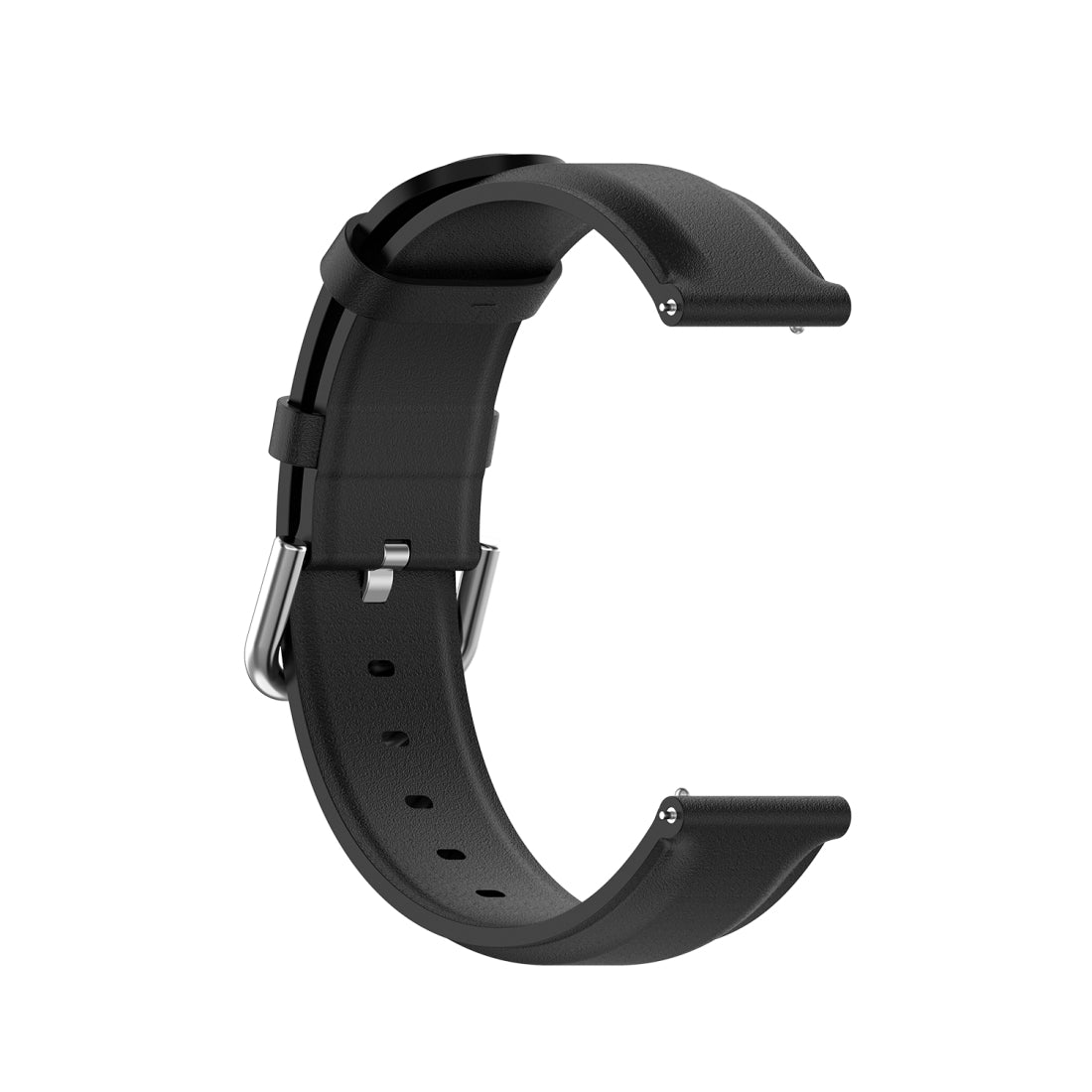 For-Galaxy-Watch-Active3-/-Galaxy-Watch-3-41mm-20mm-Universal-Leather-Watch-Band(Black)