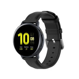 For-Galaxy-Watch-Active3-/-Galaxy-Watch-3-41mm-20mm-Universal-Leather-Watch-Band(Black)