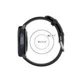 For-Galaxy-Watch-Active3-/-Galaxy-Watch-3-41mm-20mm-Universal-Leather-Watch-Band(Black)