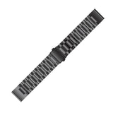For-Garmin-Fenix-5X-Three-Bead-Stainless-Steel-Metal-Watch-Band,-Size:26MM(Black)