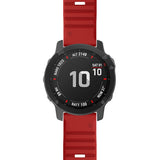 For-Garmin-Fenix-7X-/-6X-26mm-Smart-Watch-Quick-Release-Silicon-Watch-Band(Red)