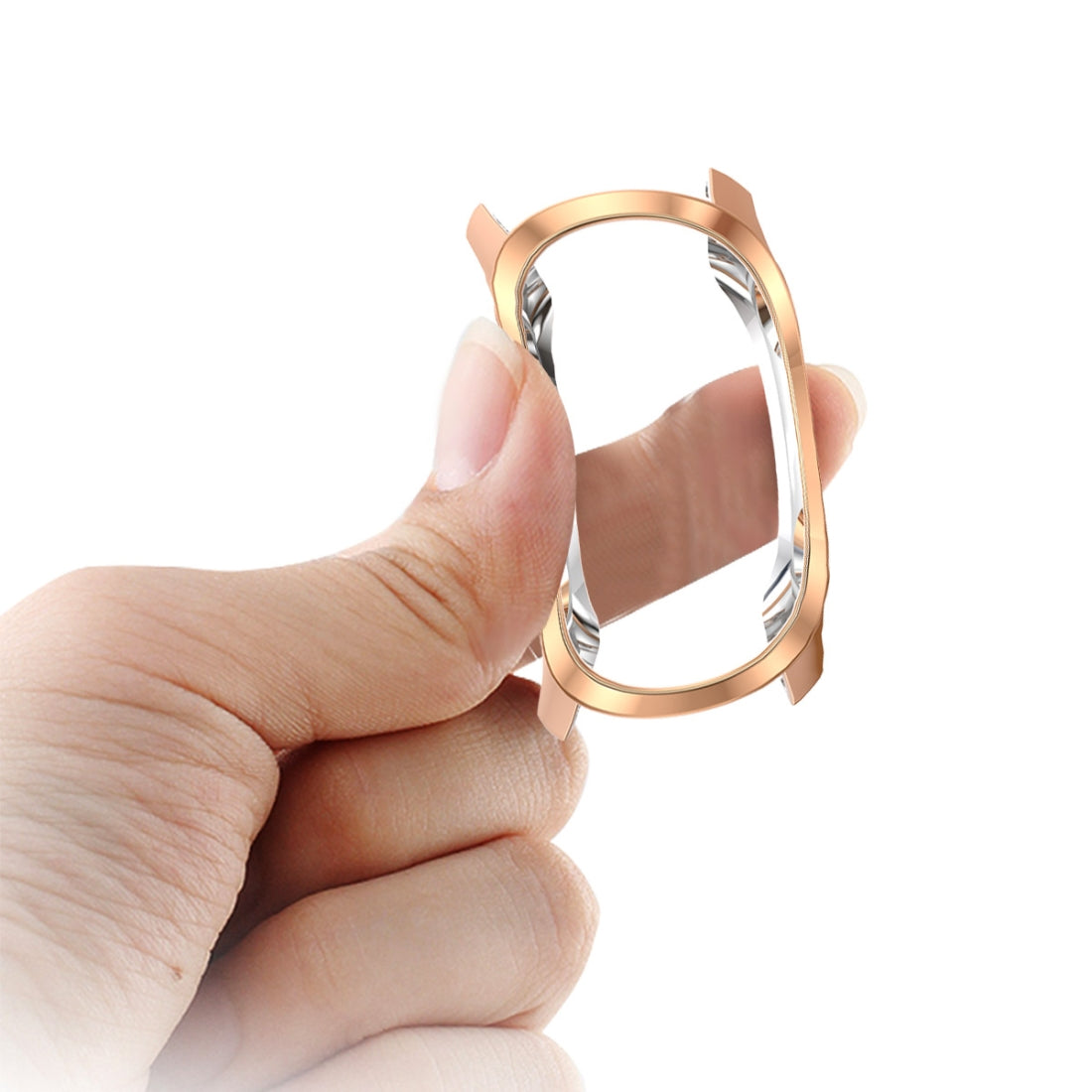 For-Garmin-Forerunner-245-TPU-Electroplated-Watch-Case(Rose-Gold)