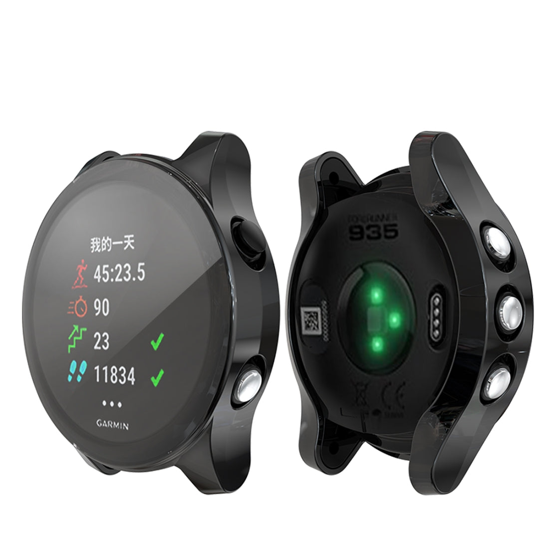 For-Garmin-Forerunner-935-TPU-Electroplated-Watch-Case(Black)