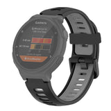 For-Garmin-Forerunner-220/230/235/620/630/735XT-Two-color-Silicone-Watch-Band(Black+Grey)