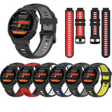 For-Garmin-Forerunner-220/230/235/620/630/735XT-Two-color-Silicone-Watch-Band(Black+Grey)