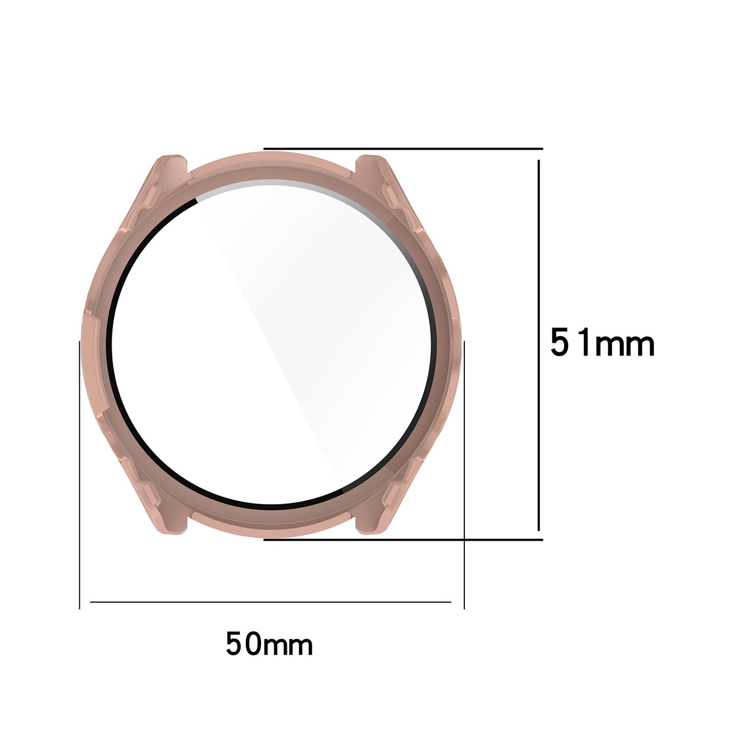 For-Garmin-Forerunner-965-PC-+-Toughened-Film-Integrated-Watch-Protective-Case(Black)