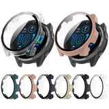 For-Garmin-Forerunner-965-PC-+-Toughened-Film-Integrated-Watch-Protective-Case(Black)