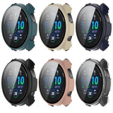 For-Garmin-Forerunner-965-PC-+-Toughened-Film-Integrated-Watch-Protective-Case(Black)