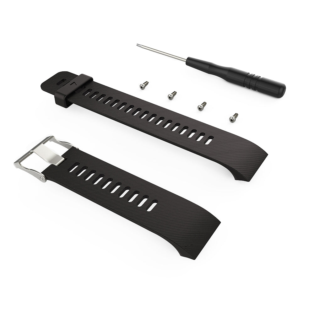 For-Garmin-Forerunner-30-/-35-Silicone-Watch-Band(Black)