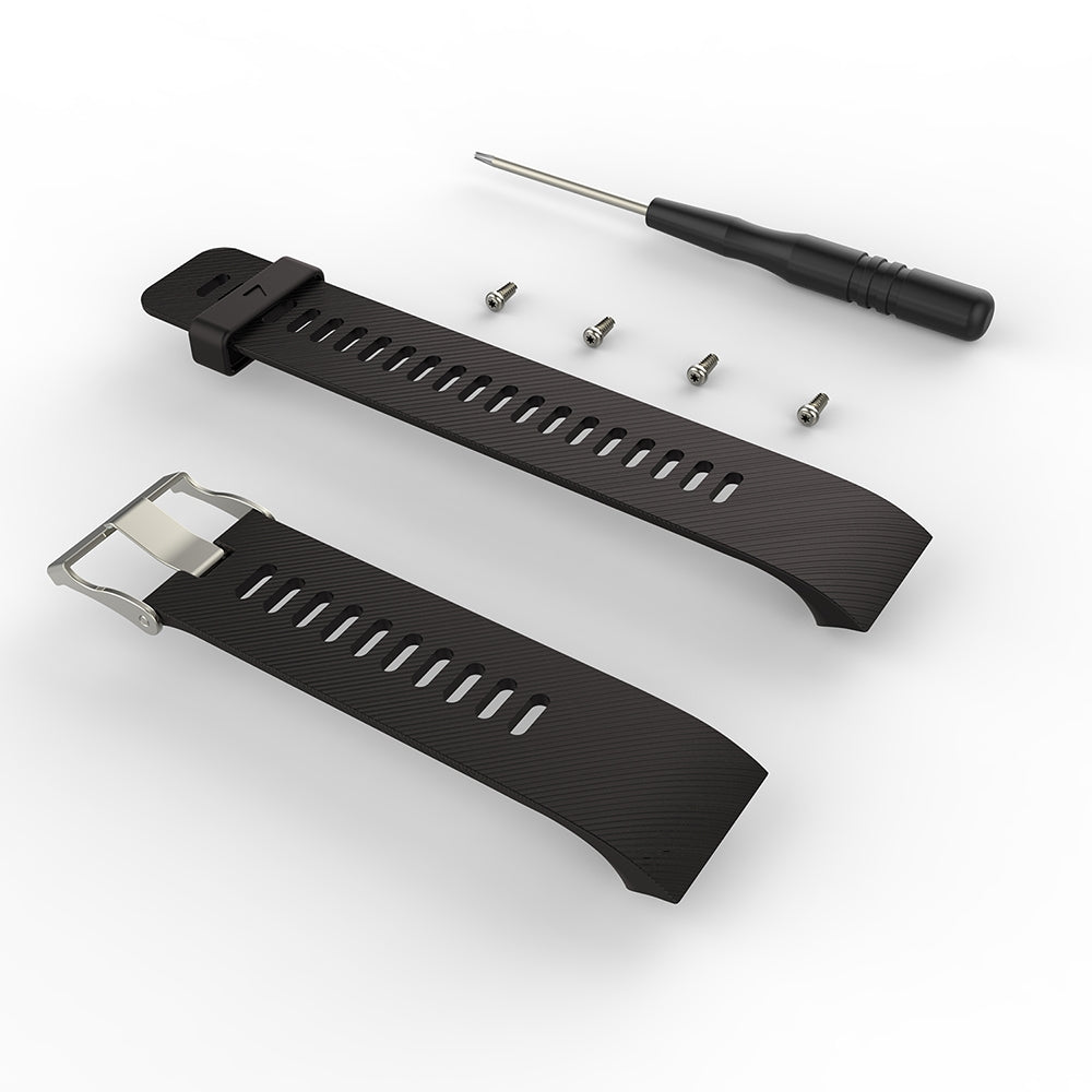 For-Garmin-Forerunner-30-/-35-Silicone-Watch-Band(Black)