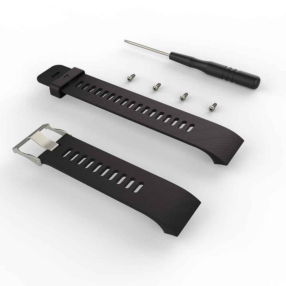 For-Garmin-Forerunner-30-/-35-Silicone-Watch-Band(Black)