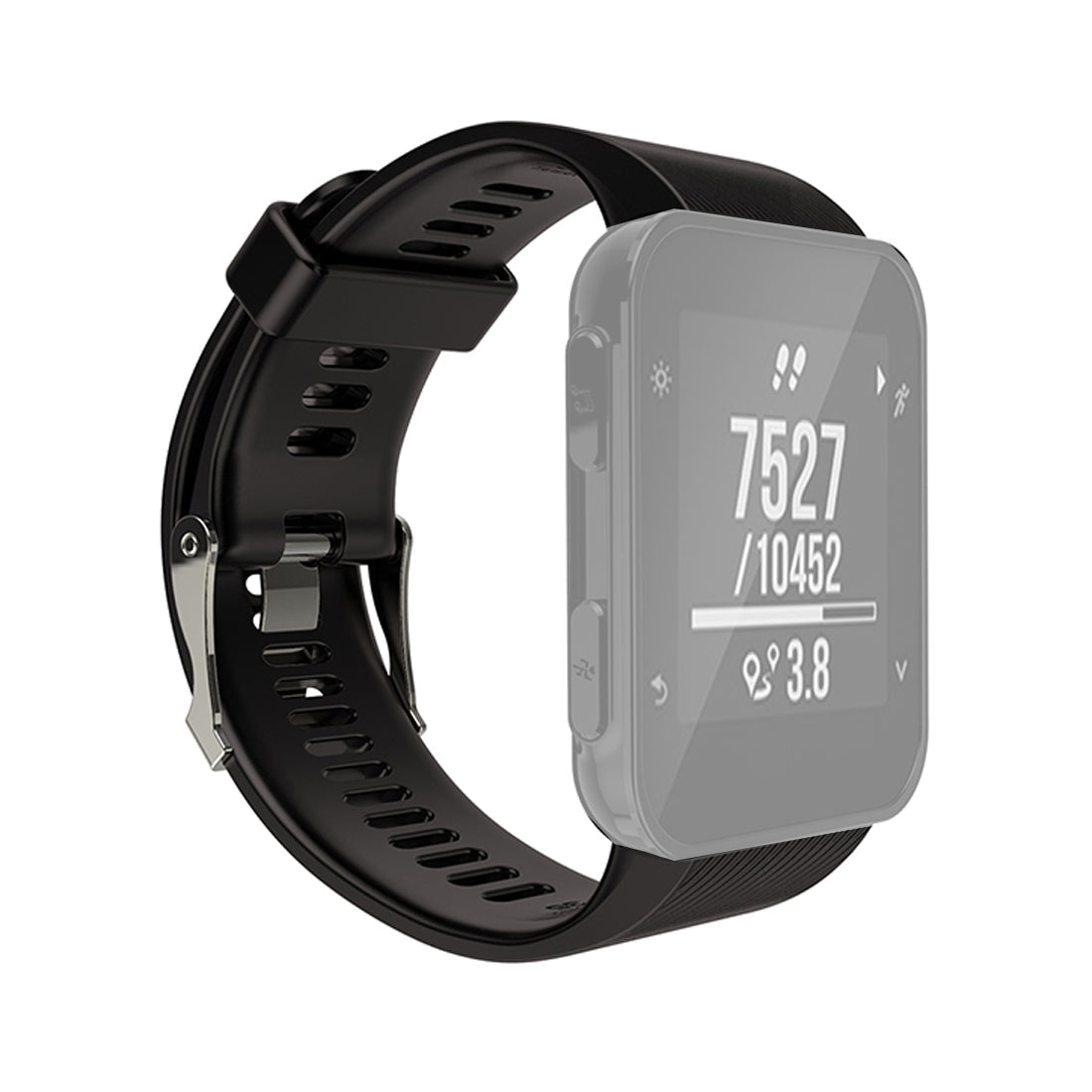 For-Garmin-Forerunner-30-/-35-Silicone-Watch-Band(Black)