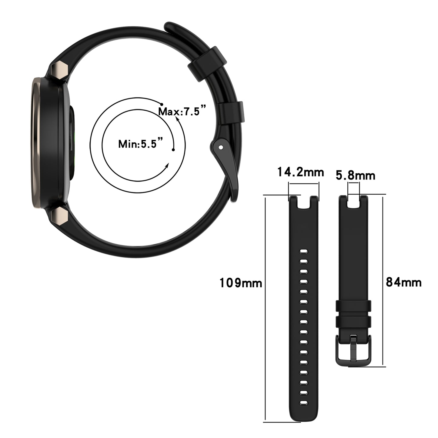 For-Garmin-Lily-Silicone-Watch-Band-with-Dismantling-Tools(Purple)