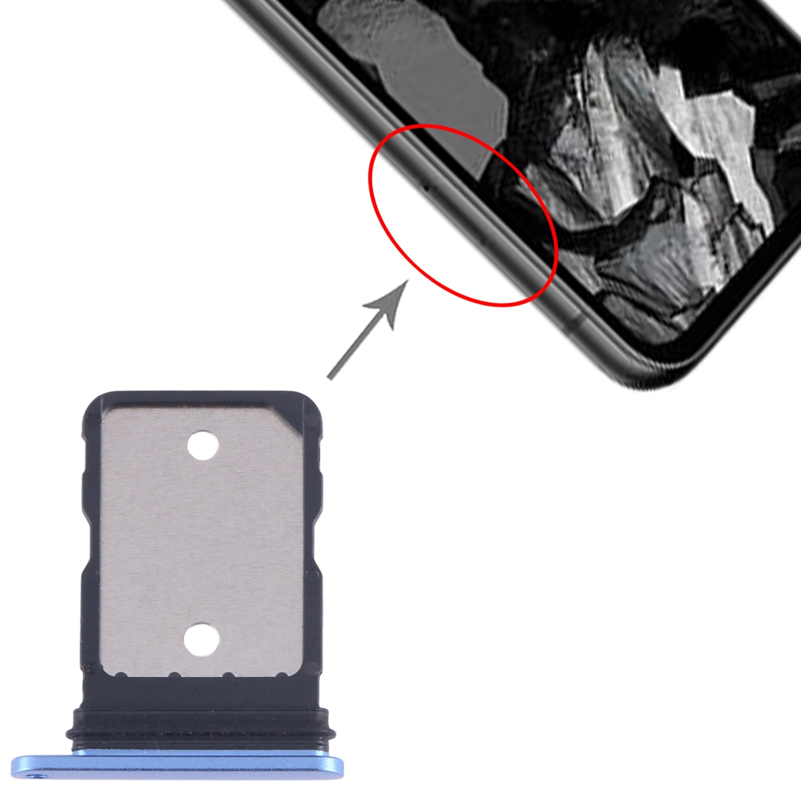 For-Google-Pixel-8a-Original-SIM-Card-Tray-(Blue)