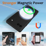 For-Google-Pixel-6a-Shockproof-Silicone-Magsafe-Phone-Case(Black)