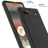 For-Google-Pixel-6a-Shockproof-Silicone-Magsafe-Phone-Case(Black)